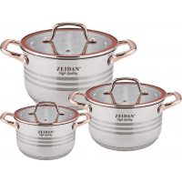 Набор кастрюль Zeidan 6пр. Z-50635