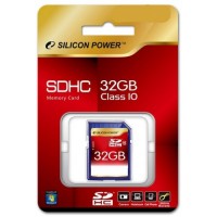 Карта памяти Silicon Power SP032GBSDH010V10 SD 32GB SDHC Class 10