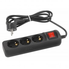 Удлинитель ЭРА UX-3es-1,5m-B Б0057727 3 розетки 1,5 м черный