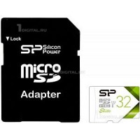 Карта памяти Silicon Power SP032GBSTHBU1V21 microSD 32GB Elite microSDHC Class 10 UHS-I Colorful
