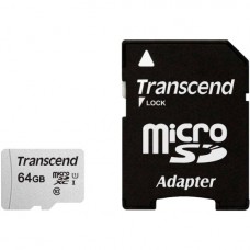 Карта памяти Transcend microSDХC 300S 64GB Class10 UHS-I U1 (TS64GUSD300S)
