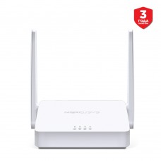 MERCUSYS MW301R, Wi-Fi Роутер, 300Mbps, Mediatek, 2.4GHz, 802.11b/g/n, 100Mbps 2--port Switch, 2 ант