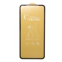 Защитная пленка  Ceramics для iPhone 14 Pro Max 6.7", гибкое матовое, Прозрачный + черная Рамка