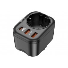 Сетевой фильтр Hoco NS3 1 гнездо + PD 20W + 2USB QC3.0 18W (Black)