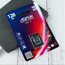 Карта памяти Aspor microSDHC 128GB Class10 UHS-3 + adapter нс