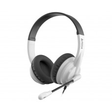 Наушники с микрофоном A4Tech HS-10 черный/белый 2м накладные оголовье