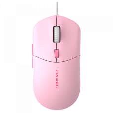 Мышь проводная Dareu LM121 Pink (розовый), DPI 800/1600/2400/6400, тихий щелчок, подсветка RGB, разм