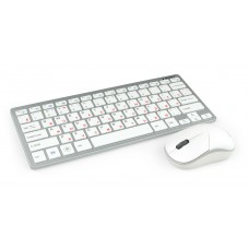 Клав.+ мышь Gembird KBS-7001 White, Wireless, USB, FN клавиши, батарейки в комплекте