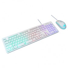 Комплект Dialog KMGK-1707U White Gan-Kata (клавиатура + опт. мышь) с RGB подсветкой