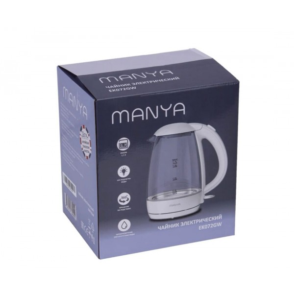 Электрочайник Manya EK072GW 1.7л белый
