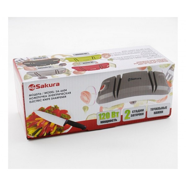 Электроножеточка Sakura SA-6604R красный/белый