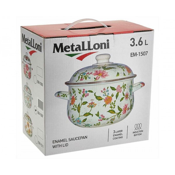 Кастрюля 3,6 л MetaLLoni Прованс EM-1507