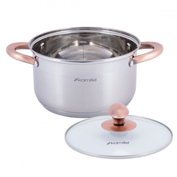 Кастрюля Kamille KM-4934 5,0л стальной