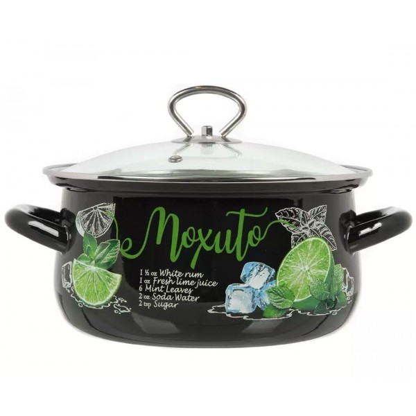 Кастрюля эмалированная КМЗ Мохито 4л (61915-143/4.01-У4)