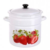 Кастрюля эмалированная КМЗ Садовая клубника 10л (41804-222/6-У2)