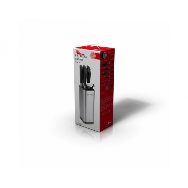 Набор кухонных ножей 7 предметов Zeidan Z-3130 с подставкой