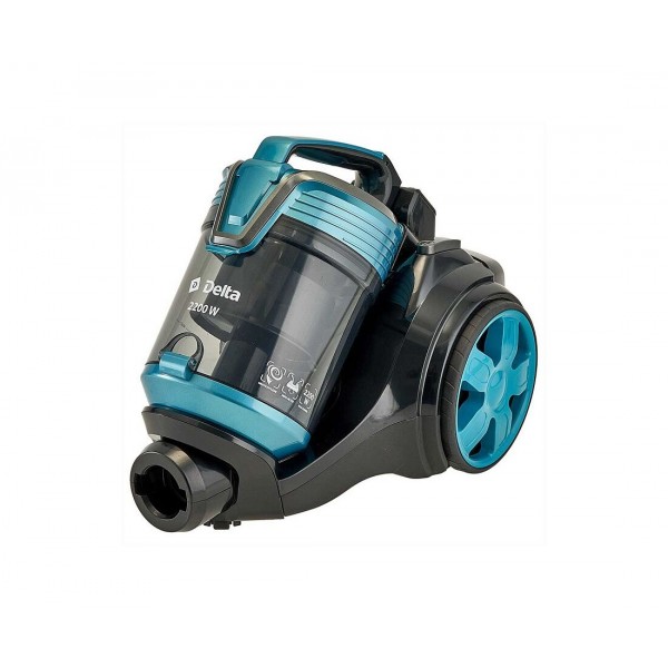 Пылесос DELTA DL-0852 черный с бирюзовым