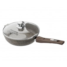 Сковорода 28см Мечта Premium mokko со съемной ручкой и крышкой с028902