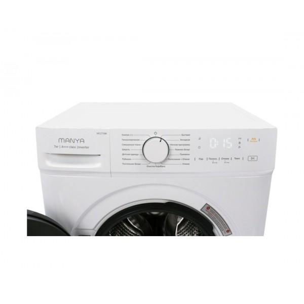 Стиральная машина автомат Manya M1273W 7 кг, с паром, инверторная, белый