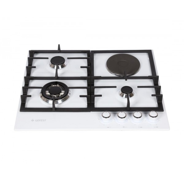 Варочная поверхность газоэлектрическая Gefest ПВГЭ 6401 К2 белый