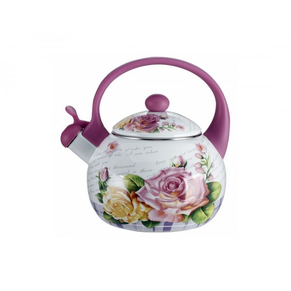 Чайник со свистком MetaLLoni Чайная роза EM-25101/35