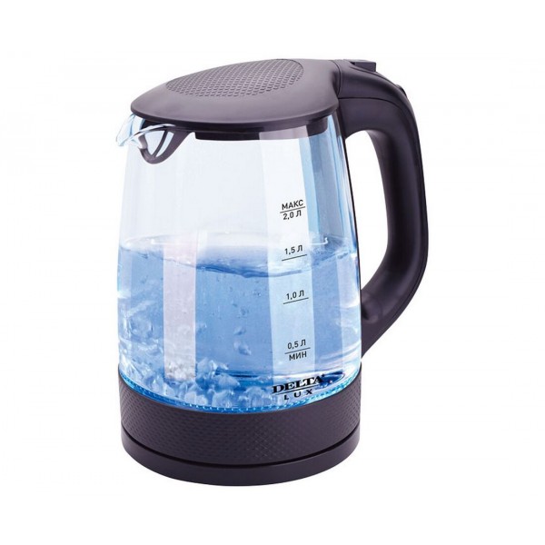 Эл.чайник DELTA LUX DL-1058B черный, 2л