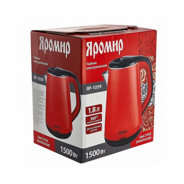 Электрочайник Яромир ЯР-1059 красный