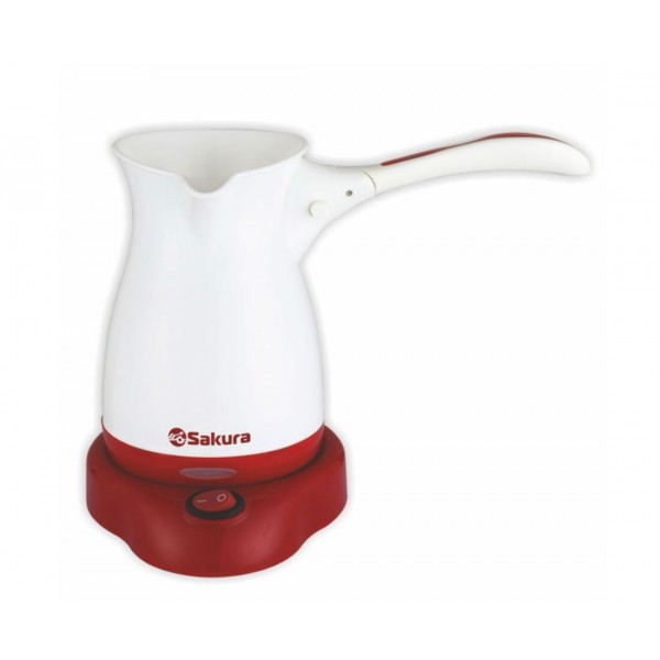 Электрокофеварка-турка Sakura SA-6111WR белый/красный