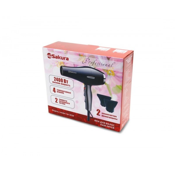 Фен Sakura SA-4038BK Professional 2400 Вт черный