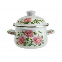 Кастрюля MetaLLoni 1,5 л Пионы EM-1500