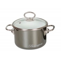 Кастрюля эмалированная Appetite Bon Appetit 4.0л (8SD205S мокрый асфальт)