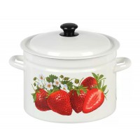 Кастрюля эмалированная КМЗ Садовая клубника 9л (41804-212/6-У2)