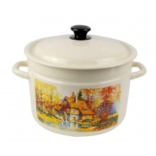 Кастрюля эмалированная КМЗ Старая мельница 8л (41804-202/6-У2)