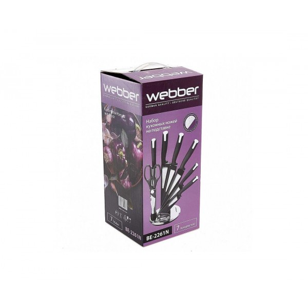 Набор ножей из 7 предметов и подставка Webber ВЕ-2261N