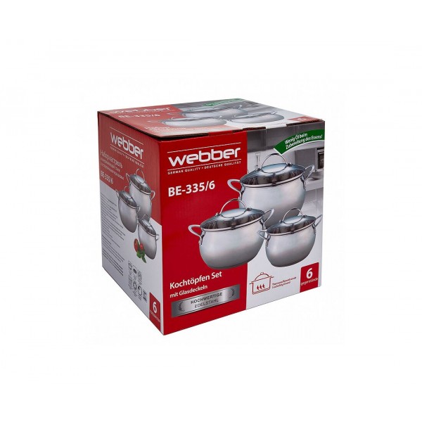 Набор посуды из 6 предметов Webber BE-335/6