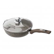 Сковорода 28см Мечта Premium mokko со стеклянной крышкой с28902