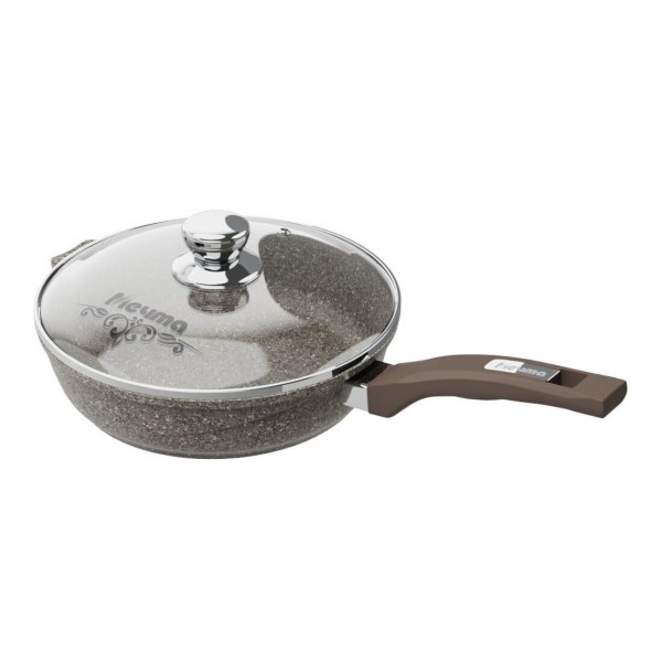 Сковорода 28см Мечта Premium mokko со стеклянной крышкой с28902