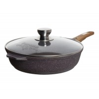 Сковорода со съемной ручкой и крышкой Мечта Premium violet алюминиевая с антипригарным покрытием 24см (С024904)