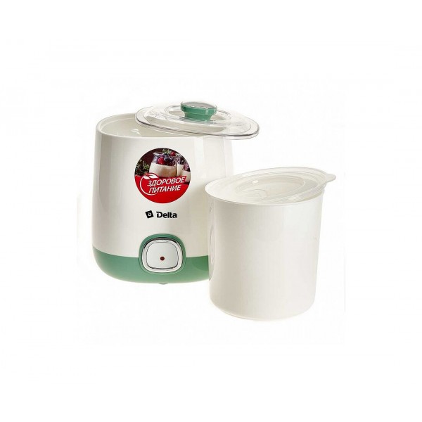 Йогуртница DELTA DL-8400 белая/серо-зеленая