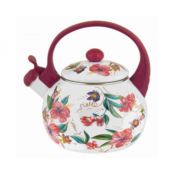 Чайник со свистком эмалированный Гибискус ТМ Appetite FT7-GI 2,0л