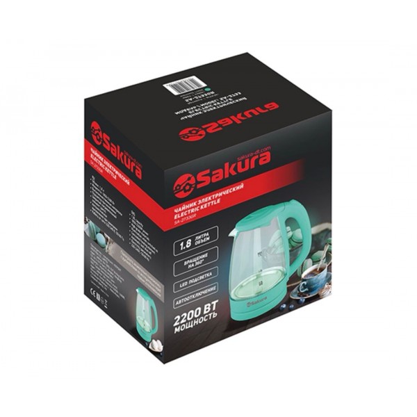 Электрочайник Sakura SA-2733GR 1.7 л мятный