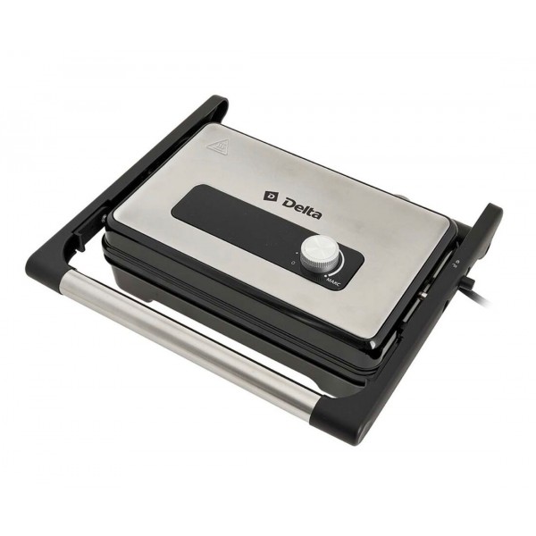 Гриль-пресс DELTA DL-6401 1500 Вт черный/серебристый