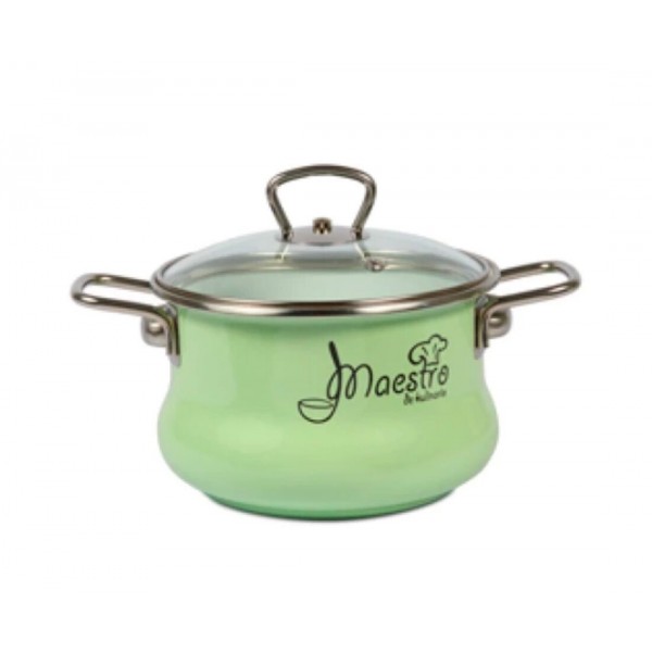 Кастрюля эмалированная Appetite Maestro 2л (8SO165S салатовый)