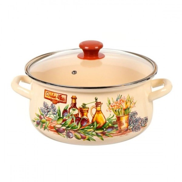 Кастрюля эмалированная КМЗ Италика 4л (61904-142/4.02-У4)