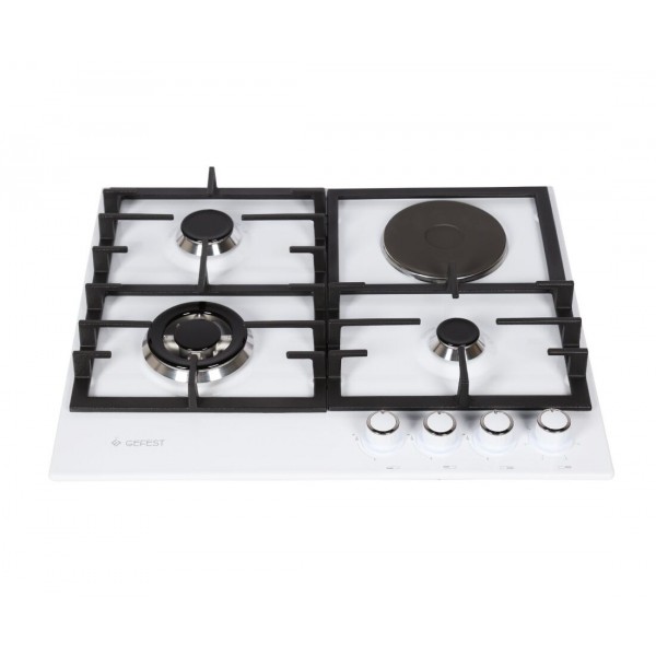 Варочная поверхность газоэлектрическая Gefest ПВГЭ 6401 белый
