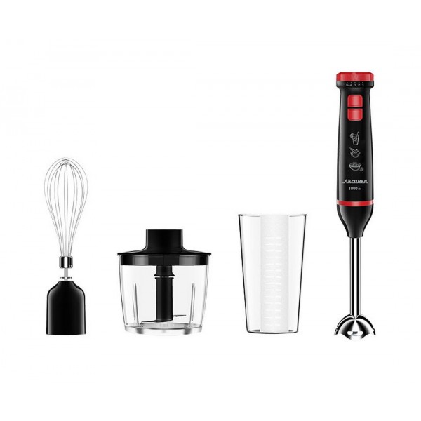 Блендер Аксинья КС-307В черный/красный, 1000Вт
