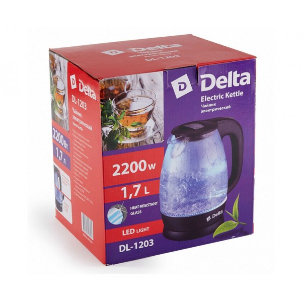 Электрочайник DELTA DL-1203 фиолетовый