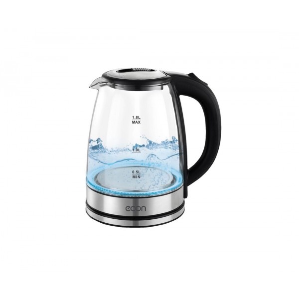 Электрочайник Econ ECO-1836KE 1,8л 1500Вт черный/серебристый