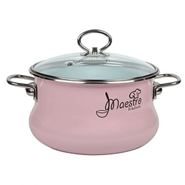Кастрюля ТМ Appetite 2,0л Maestro 8SO165S розовый