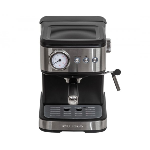 Кофеварка рожковая Supra CMS-1520 черный/серебристый